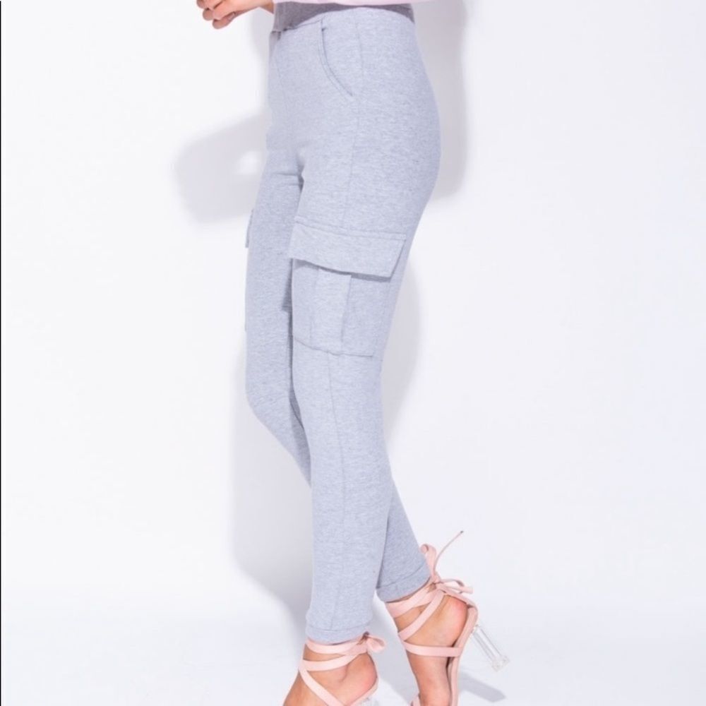 Parisian Gray High Waist Sweat Pants